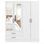 Millbury 4 Door 2 Drawer Wardrobe with Mirror-122739253