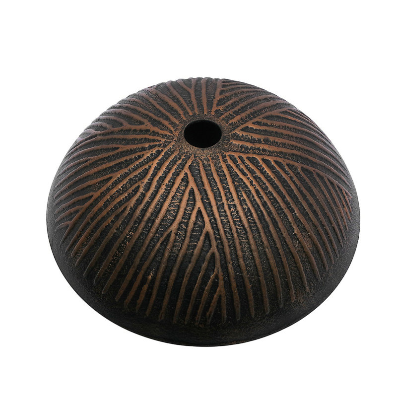 Artistic Feather Pattern Amber Tempered Glass Vessel Sink With Pop-Up Drain, Bathroom Oval Basin Tempered Glass Vanity (No Faucet)