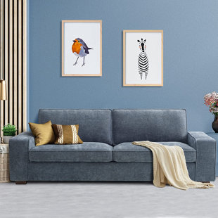 Furhaven Luxe Fur & Performance Linen Full Support Sofa Bed - Jumbo Plus,  Charcoal : Target