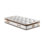 Matelas ultra ferme avec système à ressorts multiples, 35,4 x 78,7 x 9,8 pouces | Housse en tissu tissé, couche de confort en fibre de silicone, mousse de soutien des bords, conception matelassée décorative | Assemblé, blanc et brun élégants