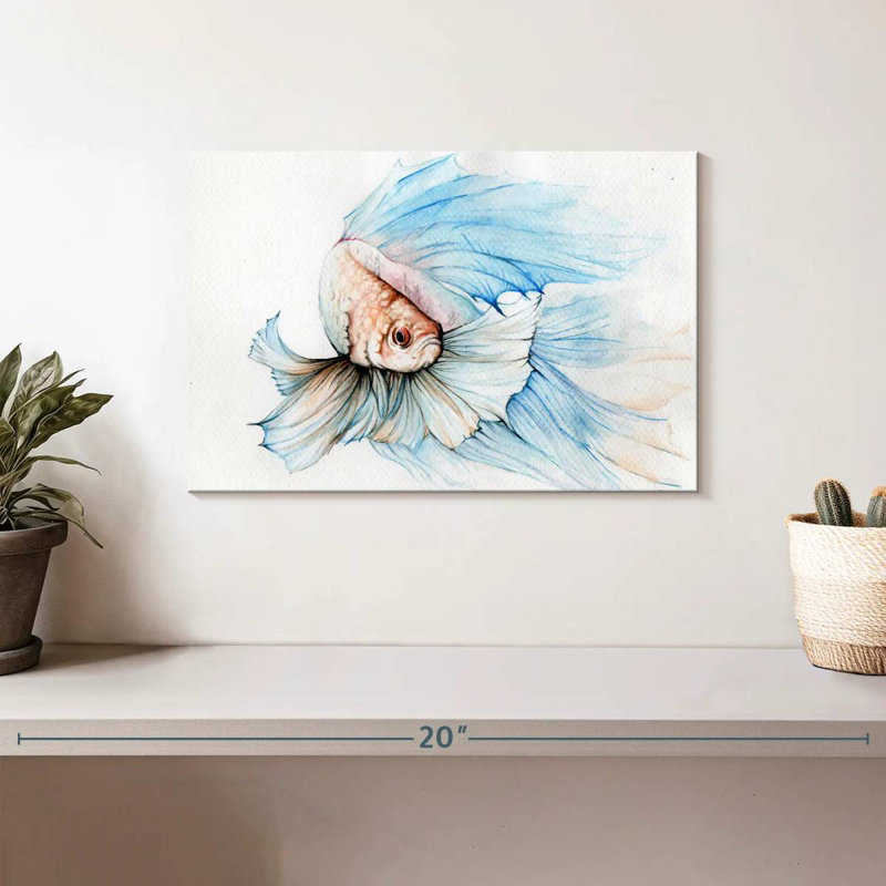 Brampt Blue Betta Fish, 8'' H x 12'' W