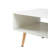 41.34" Rattan Coffee Table, Sliding Door For Storage, Solid Wood Legs, Modern Table For Living Room,White