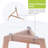 31'' Dining Table Set, Round Glass Top Dining Table with Two Upholstered Chairs-1105411070