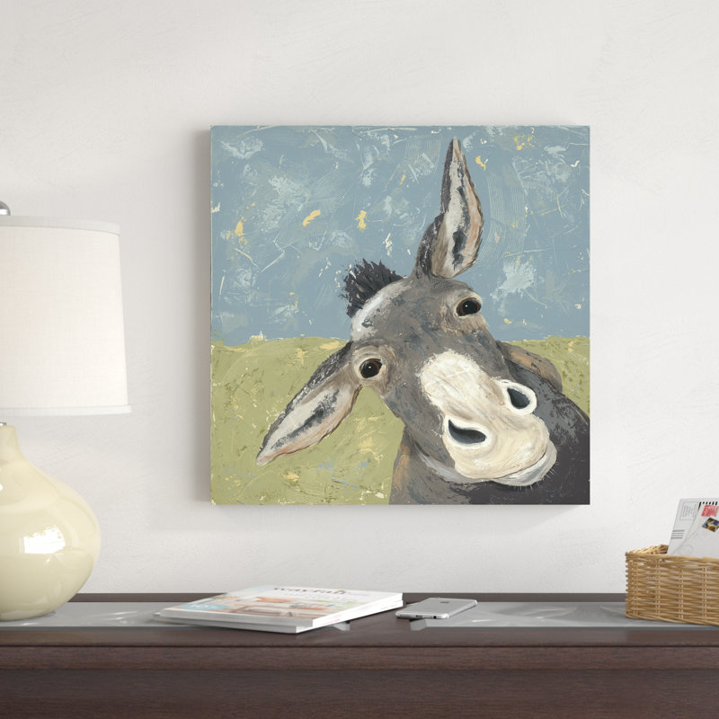 Farm Life-Mule by Jade Reynolds - Painting on Canvas, 20" H x 20" W, Wrapped Canvas