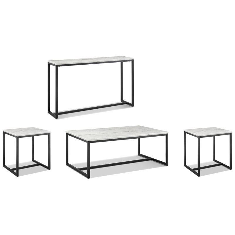Petersburg Rectangular Cocktail Table With 2 End Table And Sofa Table