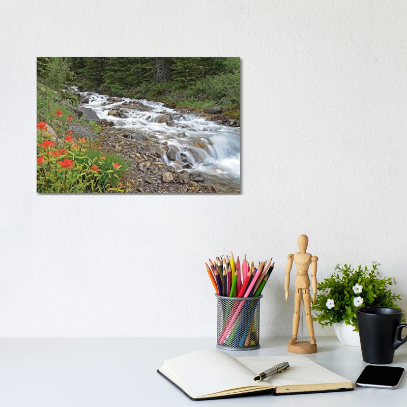 Paintbrush And Stream by Brian Wolf - Wrapped Canvas Print, 20.32cm H x 30.48cm W x 1.91cm D
