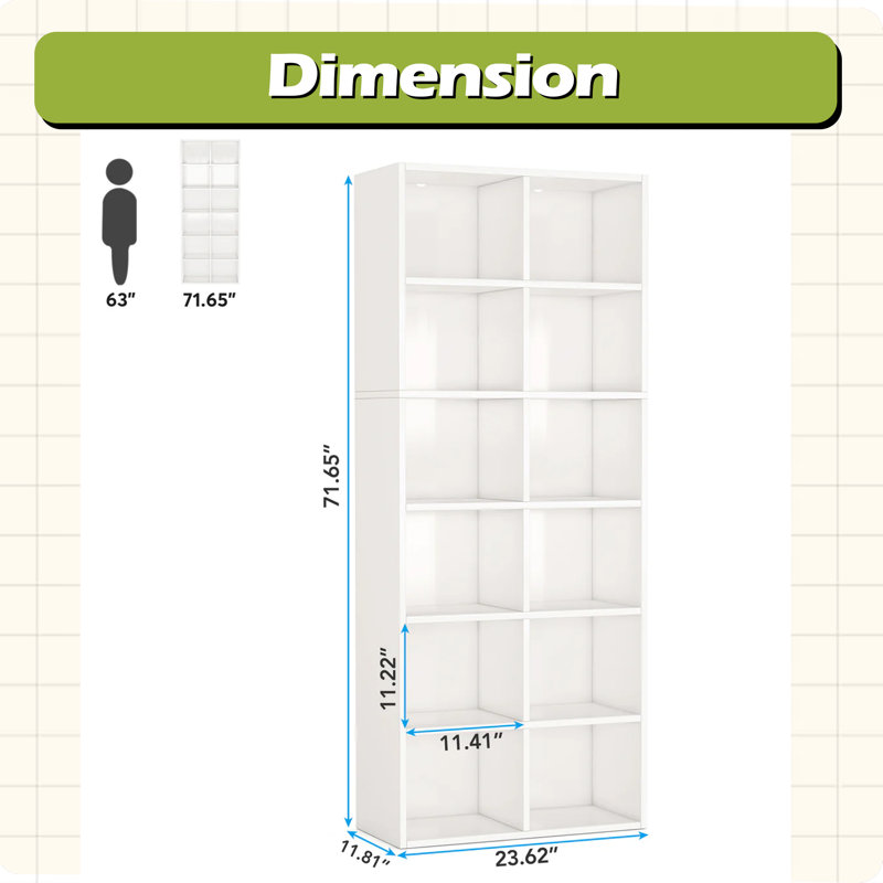 Compact Bookcase,Attractive Display Rack,Open Cabinet