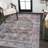 Alanya Ornate Medallion Machine-Washable Brown/Light Gray Rug-1044439168