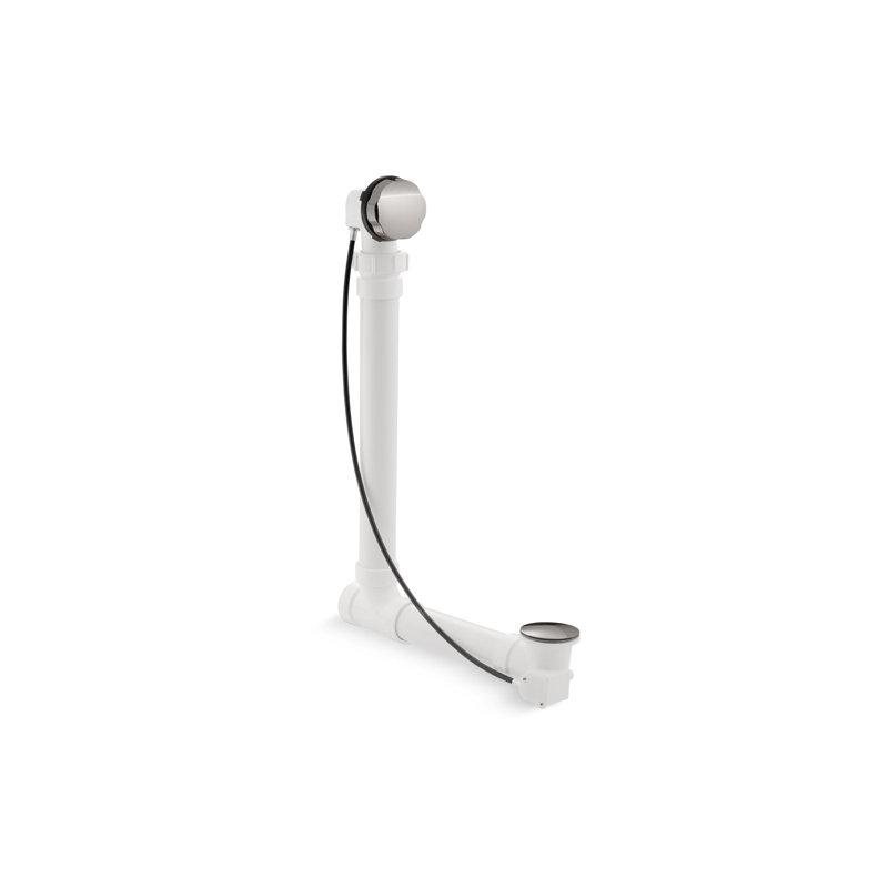 Drain de baignoire avec trop-plein Clearflo, Titane éclatant