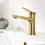 Robinet de salle de bain KRAUS Indy sans tache avec poignée simple, bonde escamotable et conduites d'alimentation-107426072
