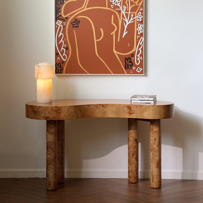 French-style simple household console table., 29.9" H x 53.1" W x 20.9" D