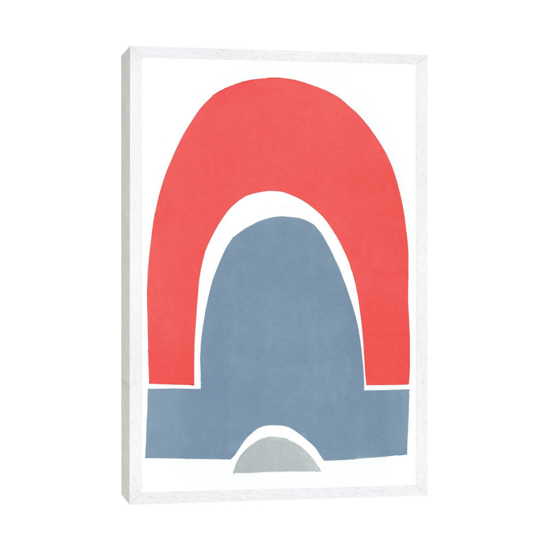 Primary Arches III 1 Piece Wall Art on Canvas, 66.04 cm H x 45.72 cm W, White Floater Framed
