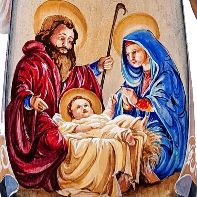 Masterpiece Wood Carved Three King Looking After the Bright Star Angel Figurine