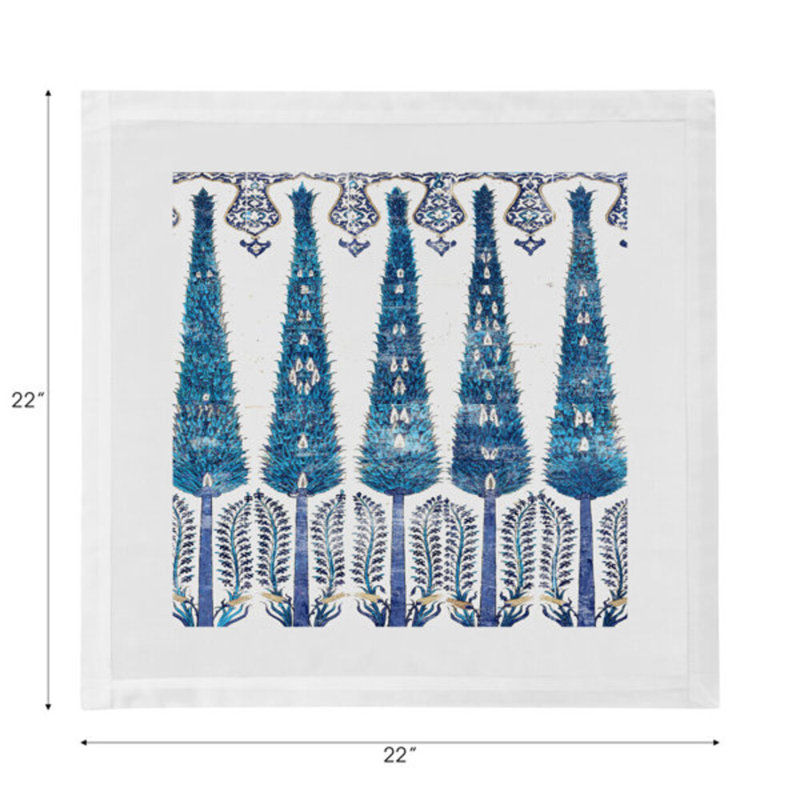 Topkapi Garden Cotton Sateen Dinner Napkins, Classic