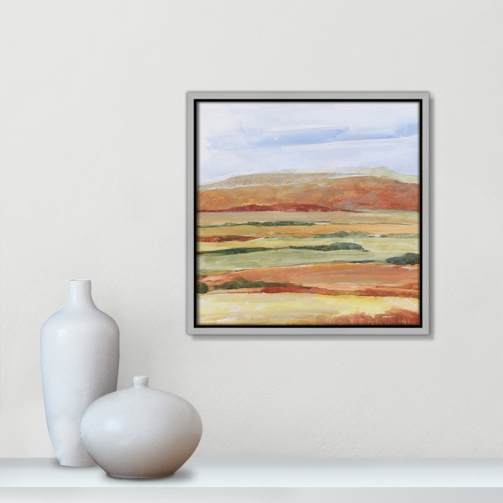 Damali "Sedona Magic" Print by Sally Swatland, 13.5" H x 13.5" W x 2" D, Silver