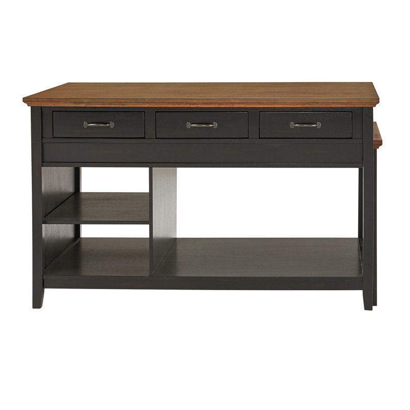 Marcotte Kitchen Island, Black