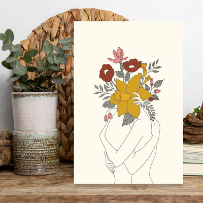 Art floral abstrait, nature et amour