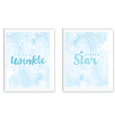 Ensemble de 2 pièces "twinkle twinkle little star" pour chambre d'enfant
