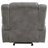 Grey Upholstered Padded Arm Glider Recliner