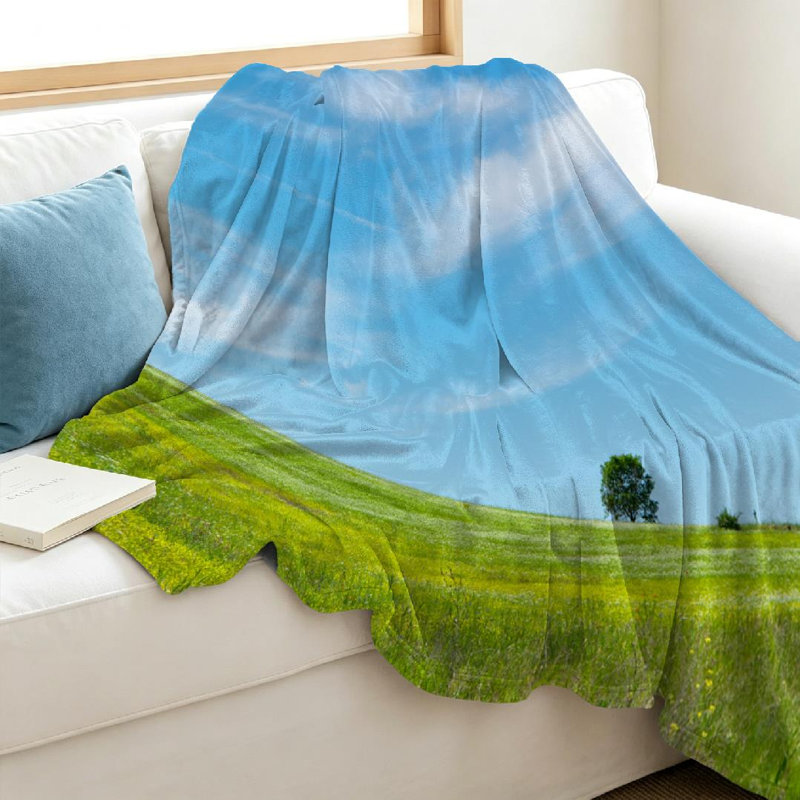 Jeté en molleton bleu ultra doux, Throw 40" x 50"