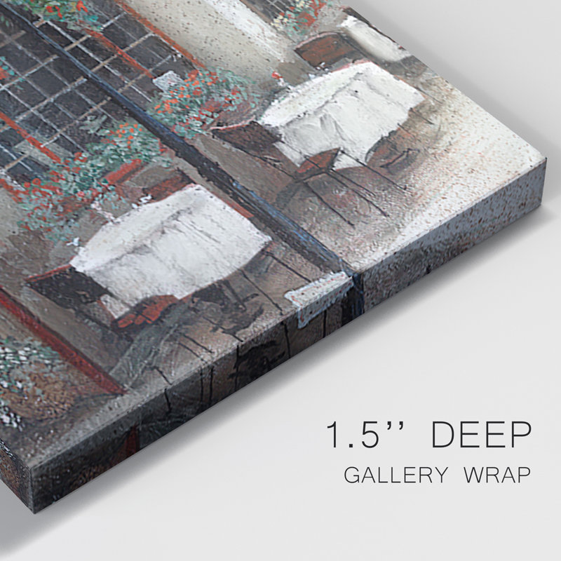 " Eiffel View From Charlie's Café " 3 - Pieces, 60" H x 120" W x 1" D