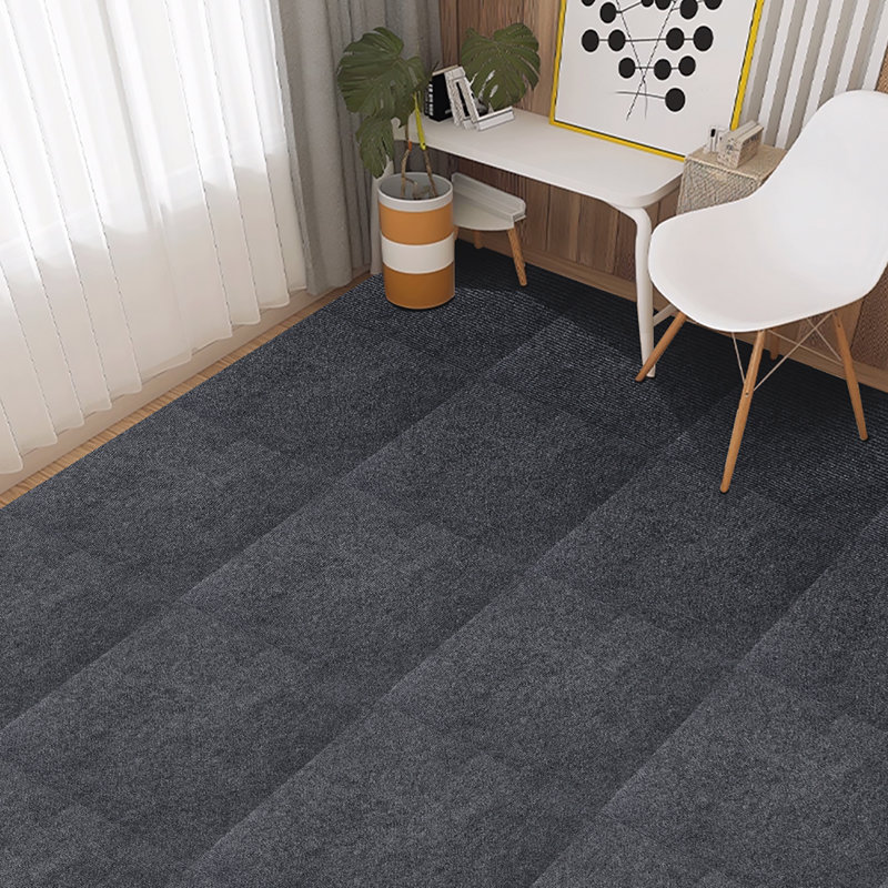 20pcs Polyester Self Adhesive Carpet Tiles, Grey