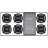 ILVE Majestic II Series 48 inch Dual Fuel Range with 8 Sealed Burners, Griddle (Glass Door)-48279794-48279785