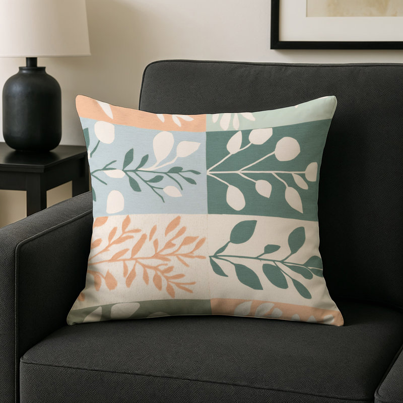 Vine Tapestry Indoor And Outdoor Throw Pillow, Square 20"