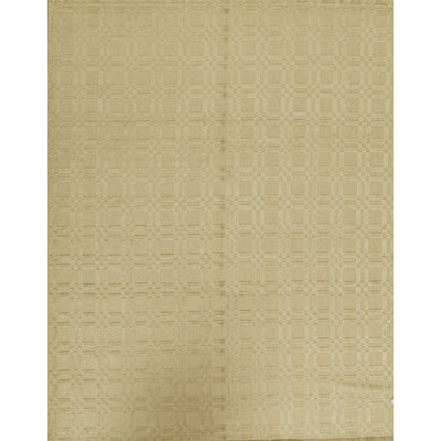 Cotton Geometric Area Rug in Beige