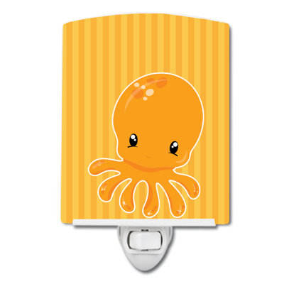 Éclairage pour nuit en céramique nautique octopus