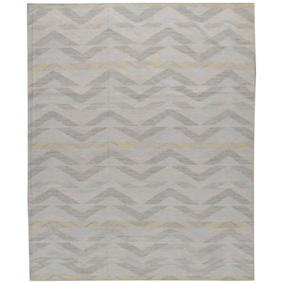 Chevron Area Rug in Gray