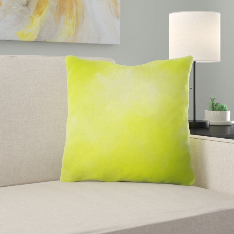 Coussin décoratif aquarelle Hoban, Microsuède, Intérieur