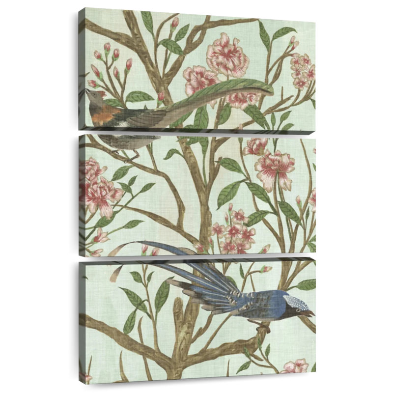 Délicat chinoiserie II, H 38 po x l 24 po