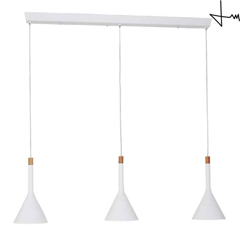 Applewhite 3 - Light White Kitchen Island Pendant