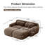 Tissu moelleux doux de 80 po, canapé désossé, aucun assemblage requis, conception antidérapante inférieure avec méridienne, assise profonde, combinaison haute densité à densité 32D pour bureau, chocolat