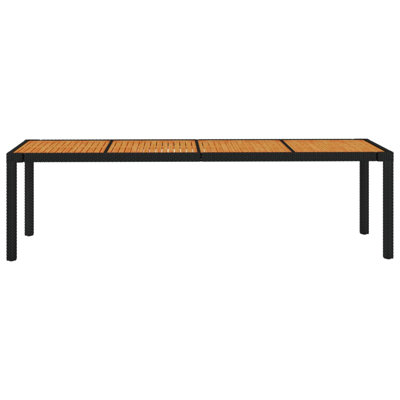 Brayden Studio Garden Table Grey 250X100x75 Cm Poly Rattan