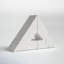 Set of 2 Right Triangle Marble Bookends Contemporary Abstract Angled Bookends