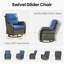 Ensemble de chaises d'extérieur pivotantes en osier avec coussins de 5 po et table d'appoint-156995232-156995235