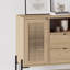 Naive 1 Door 2 Drawer Sideboard Buffet Storage Unit with Open Shelf - Oak