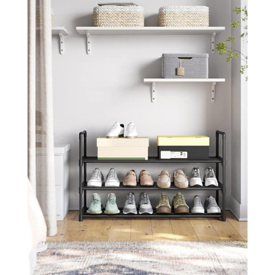 2 Tier 18 Pairs Shoe Rack 46.1"W