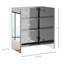 Bathroom Mirrored Cabinet, Medicine Cabinet, Wall-Mounted Storage Organizer With Double Doors