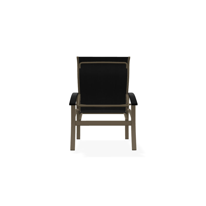 Chaise de patio Askar, Bois de plage texturé, Noir 5D Sunbrella®, Noir
