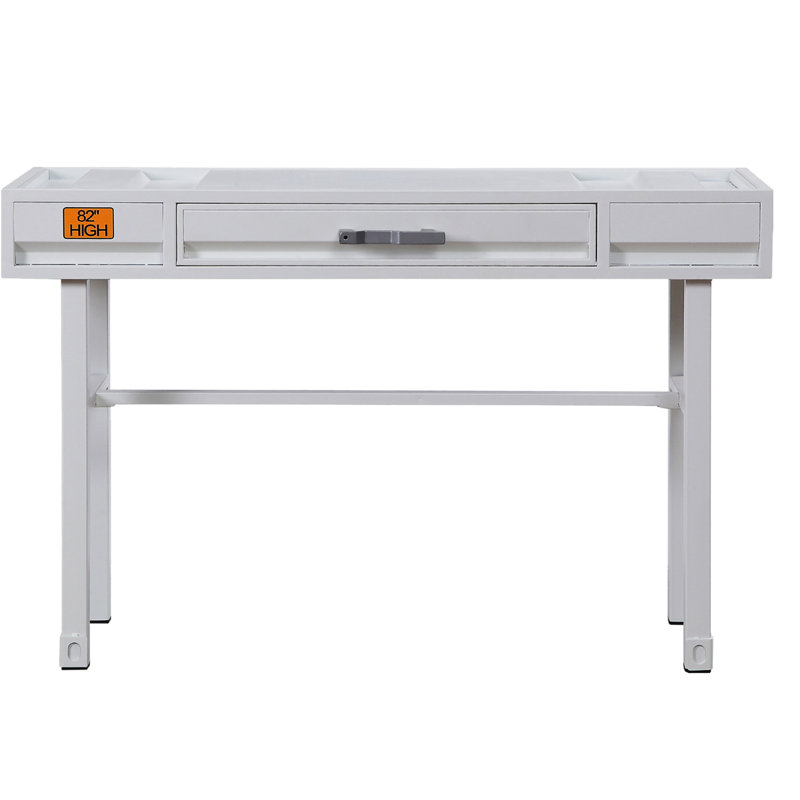 Meuble-lavabo blanc avec tiroir en métal blanc