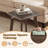 17'' Solid Wood Side Table w/Thickened Top & Curved Edge for Living Room Bedroom-132331821