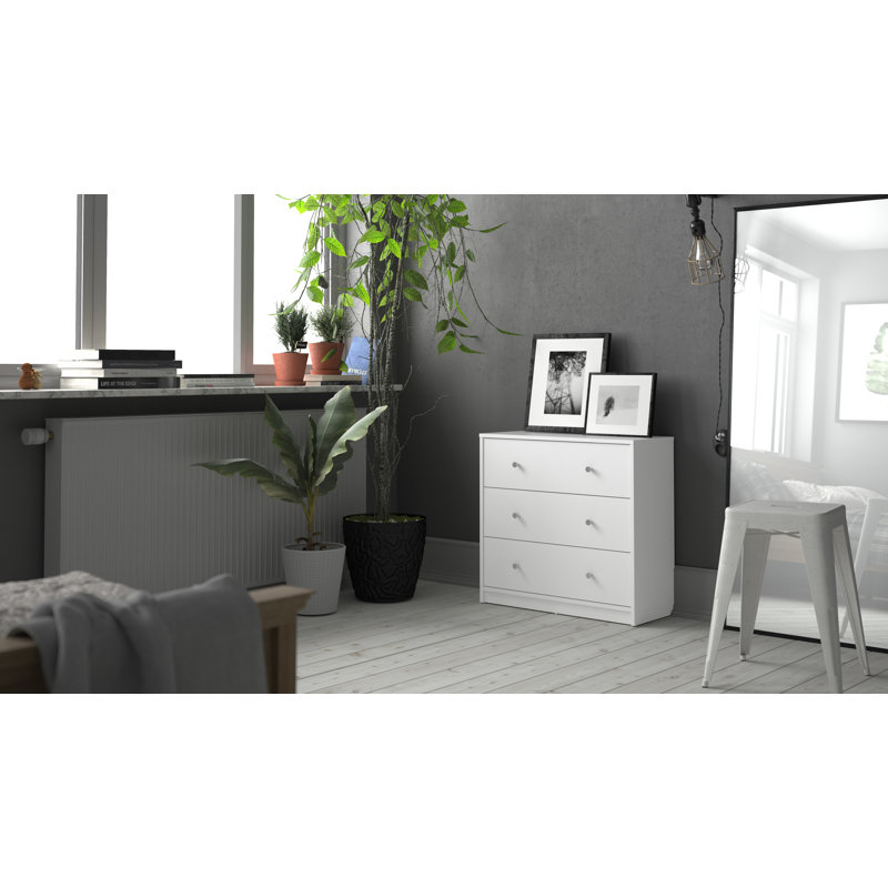 Clanton 28.5 " W 3 - Drawer Dresser, White