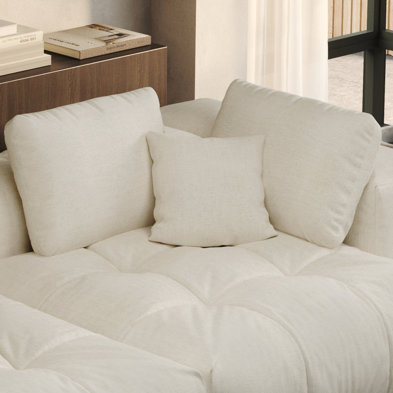 Manistique 108'' Upholstered Cloud Modular Sectional Sofa