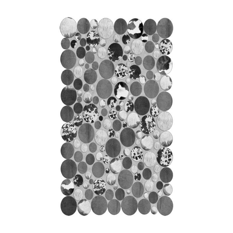 Tapis gris tissé à la machine Alfaro, Nouveauté 3 pi 11 po x 5 pi 11 po