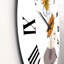 Fleurs abstraites sur formes minimalistes I - Horloge murale moderne-60328792