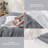 Solayne 100% Washed Cotton Duvet Cover Set with Faux Hemp Texture, Solid Color, Zipper Closure and Corner Ties-111685179-111685183