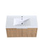 Meuble-lavabo mural 48 po avec lavabo et armoire latérale, portes à fermeture douce, armoire combinée 48 po